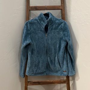 Blue Soft Zip-Up Jacket